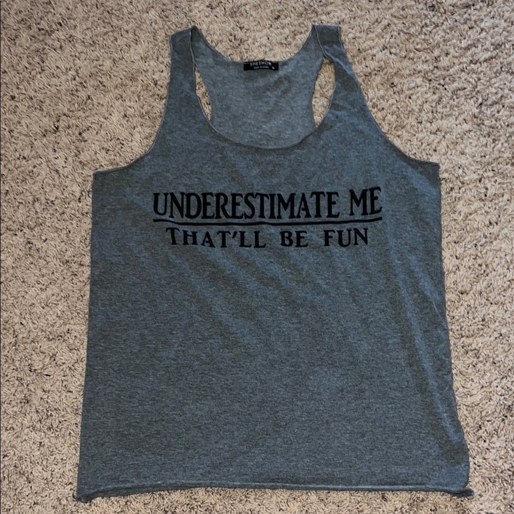 Gray Sleeveless Woman’s Tank Top
